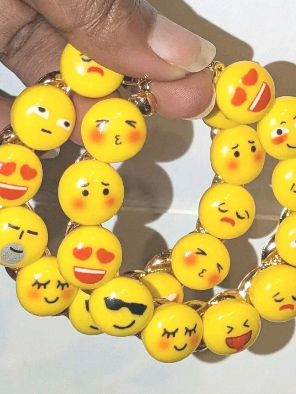 The Emoji Queen-Hand Crafted Colorful Large Hoop Earrings